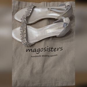 White Embellished Heels